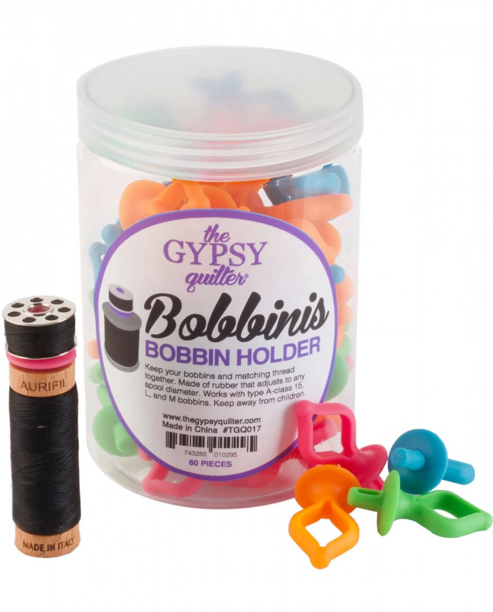 Bobbini Bobbin Holder – Jar of 60