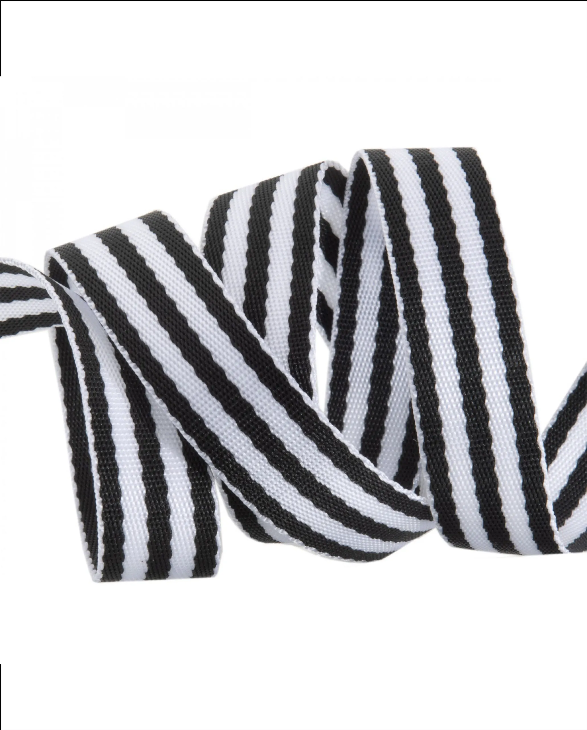 1″ Webbing – Black with White